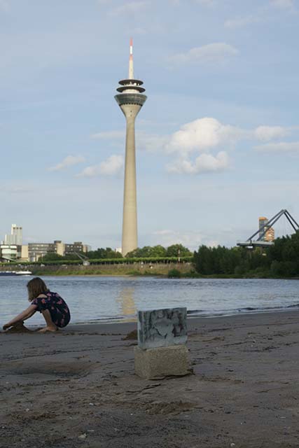 The horizontal bridge, the vertical tower.